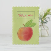 Waterverf Apple Hartelijk dank voor uw docent Kaart (Staand voorkant)