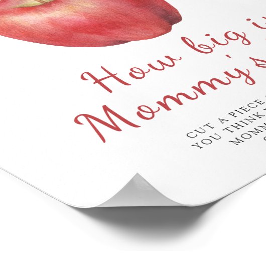 Waterverf Apple - Hoe groot is het buikspel van ma Poster (Hoek)