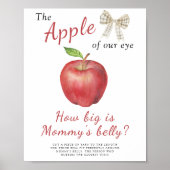 Waterverf Apple - Hoe groot is het buikspel van ma Poster (Voorkant)