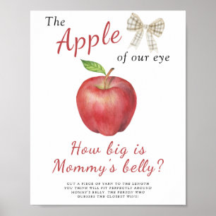 Waterverf Apple - Hoe groot is het buikspel van ma Poster