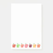 Waterverf Apple Initiaal Monogram Leerlingennota's Post-it® Notes (Voorkant)