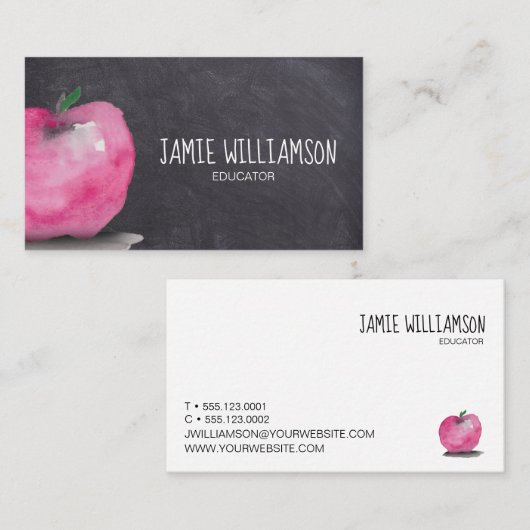 Waterverf APPLE-leraar kunstonderwijs Visitekaartje (Voorkant / Achterkant)