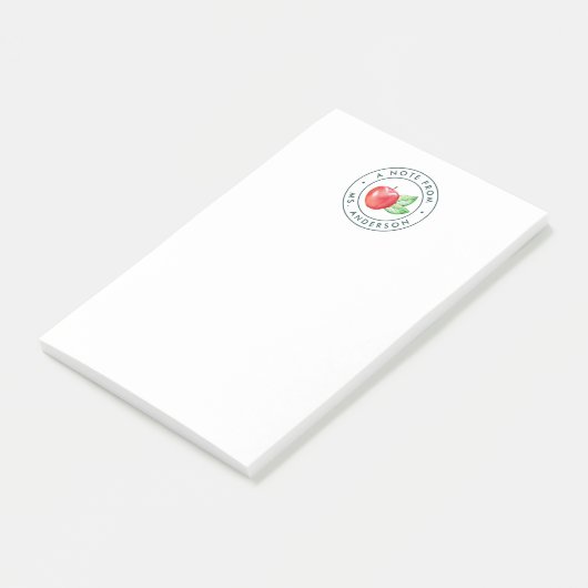 Waterverf Apple-leraar Post-it® Notes (Schuin)