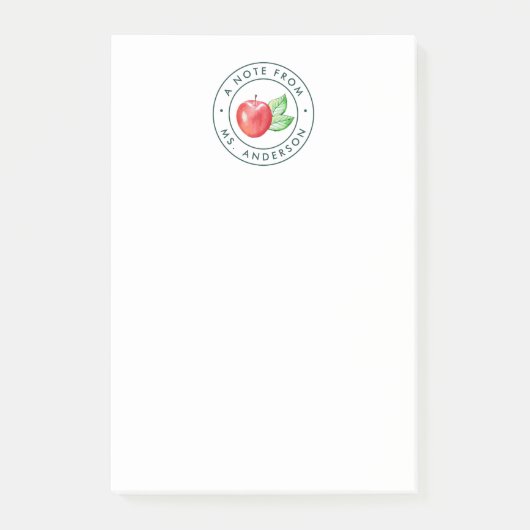 Waterverf Apple-leraar Post-it® Notes (Voorkant)
