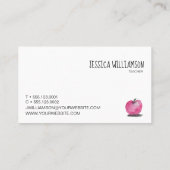 Waterverf APPLE, modern, leraar Visitekaartje (Achterkant)