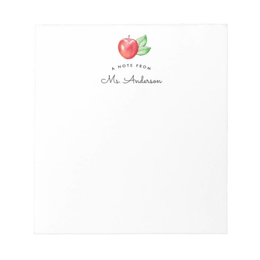 Waterverf Apple Note van het Notitieblok van de le (Voorkant)