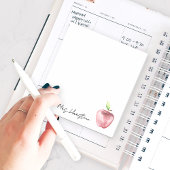 Waterverf Apple Note van het Notitieblok van de le