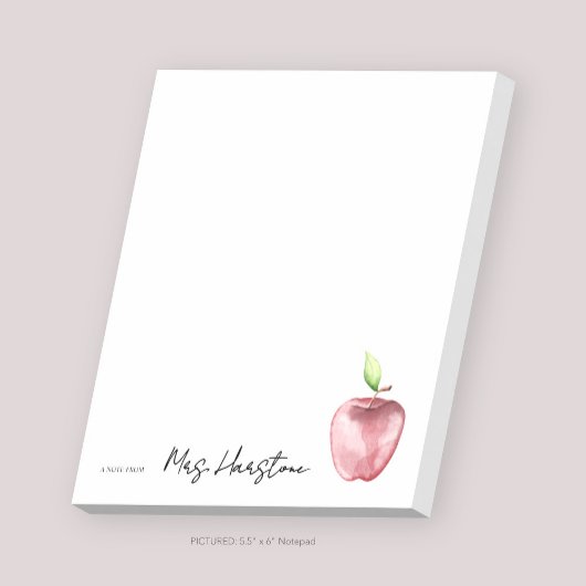 Waterverf Apple Note van het Notitieblok van de le