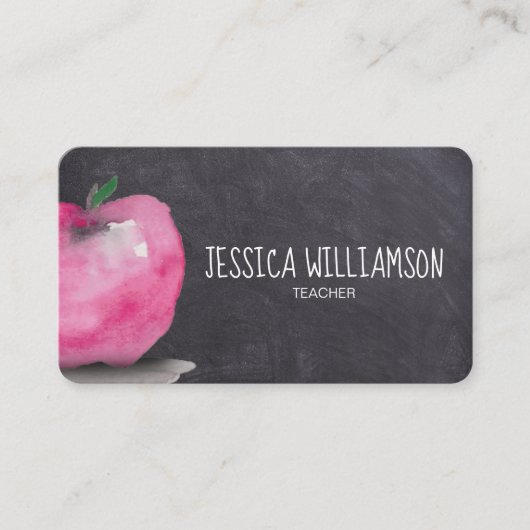 Waterverf APPLE op moederbord Moderne leraar Visitekaartje (Voorkant)