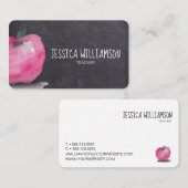 Waterverf APPLE op moederbord Moderne leraar Visitekaartje (Voorkant / Achterkant)