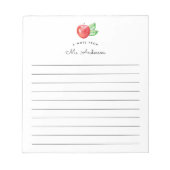 Waterverf Apple-opmerking van de met leerkracht ui Notitieblok (Voorkant)