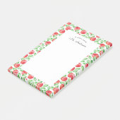 Waterverf Apple Patroon | Gepersonaliseerd Post-it® Notes (Schuin)