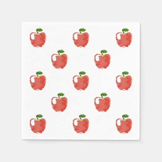 Waterverf Apple Patroon Servet (Voorkant)