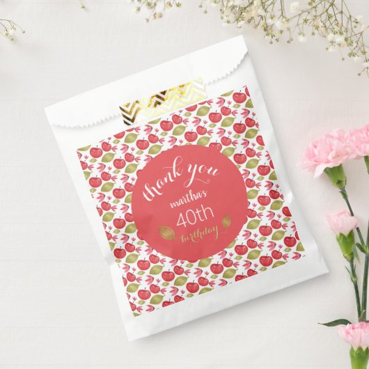 Waterverf Apple Pattern Handbeschilderd Bedankzakje (Gezegeld)