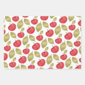 Waterverf Apple Pattern Handbeschilderd Inpakpapier Vel (Voorkant 2)