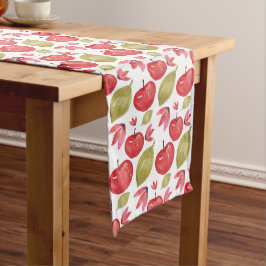 Waterverf Apple Pattern Handbeschilderd Lange Tafelloper