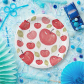 Waterverf Apple Pattern Handbeschilderd Papieren Bordje (Feest)