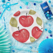 Waterverf Apple Pattern Handbeschilderd Papieren Bordje (Feest)