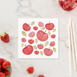 Waterverf Apple Pattern Handbeschilderd Servet