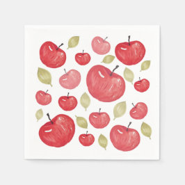 Waterverf Apple Pattern Handbeschilderd Servet