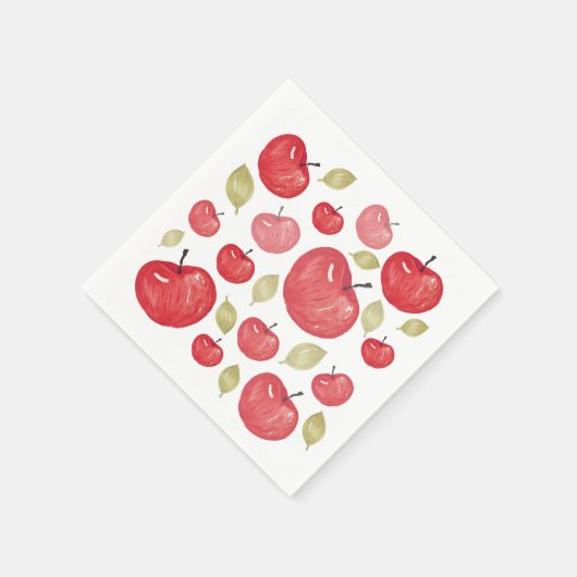 Waterverf Apple Pattern Handbeschilderd Servet (Hoek)