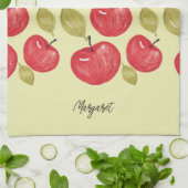 Waterverf Apple Pattern Handbeschilderd Theedoek (Gevouwen)