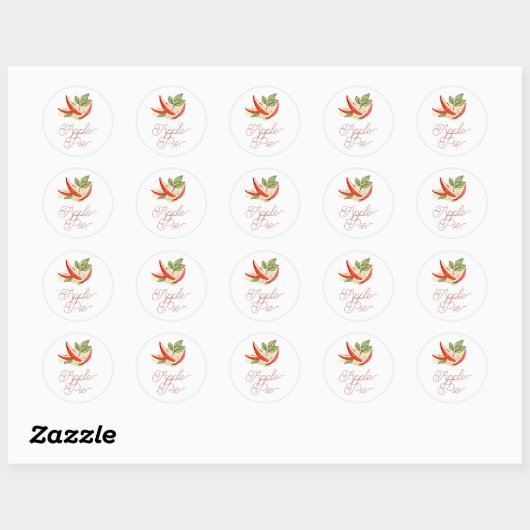 Waterverf Apple Pie Ronde Sticker (Vel)