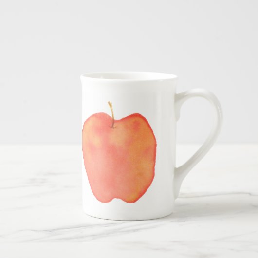 Waterverf Apple Porselein Kop (Rechts)