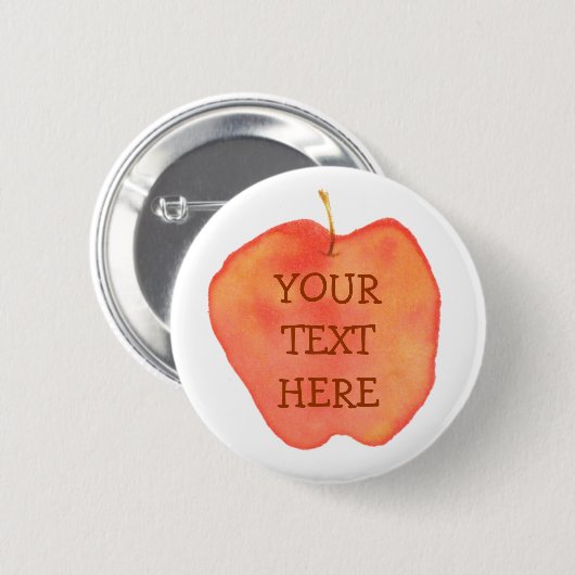 Waterverf Apple Ronde Button 5,7 Cm (Voorkant /achterkant)