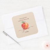 Waterverf Apple Teacher - Bedankt Cadeaus - Vierkante Sticker (Envelop)