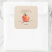 Waterverf Apple Teacher - Bedankt Cadeaus - Vierkante Sticker (Tas)