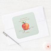 Waterverf Apple Teacher - Bedankt Cadeaus - Vierkante Sticker (Envelop)