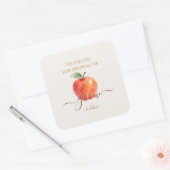 Waterverf Apple Teacher - Bedankt Cadeaus - Vierkante Sticker (Envelop)