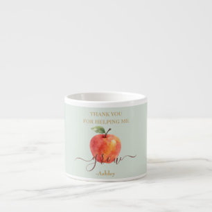 Waterverf Apple Teacher - Bedankt Gift Espresso Kop