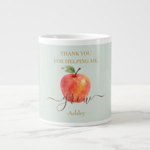 Waterverf Apple Teacher - Bedankt Gift Grote Koffiekop