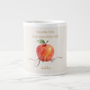 Waterverf Apple Teacher - Bedankt Gift Grote Koffiekop