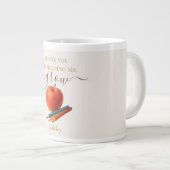 Waterverf Apple Teacher - Bedankt Gift Grote Koffiekop (Voorkant rechts)