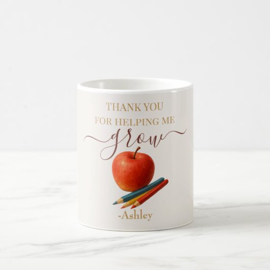 Waterverf Apple Teacher - Bedankt Gift Koffiemok (Center)