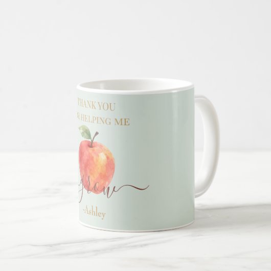 Waterverf Apple Teacher - Bedankt Gift Koffiemok (Voorkant rechts)