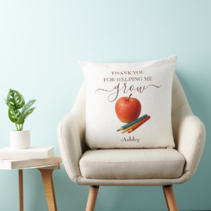 Waterverf Apple Teacher - Bedankt Gift Kussen