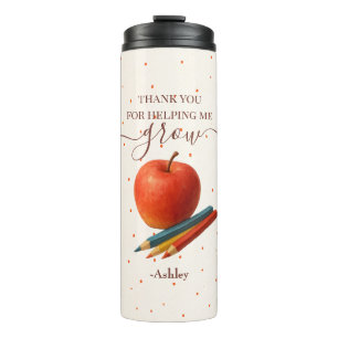 Waterverf Apple Teacher - Bedankt Gift Thermosbeker
