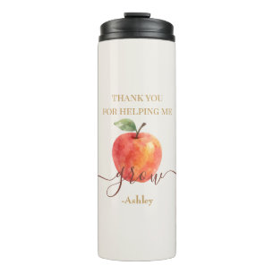 Waterverf Apple Teacher - Bedankt Gift Thermosbeker