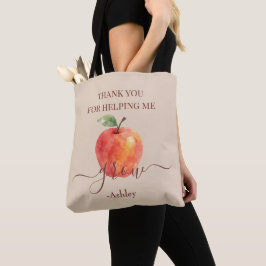 Waterverf Apple Teacher - Bedankt Gift Tote Bag