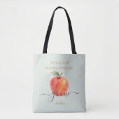 Waterverf Apple Teacher - Bedankt Gift Tote Bag (Voorkant)