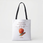 Waterverf Apple Teacher - Bedankt Gift Tote Bag (Voorkant)