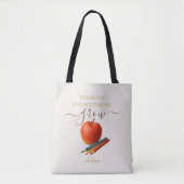 Waterverf Apple Teacher - Bedankt Gift Tote Bag (Voorkant)