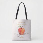 Waterverf Apple Teacher - Bedankt Gift Tote Bag (Voorkant)