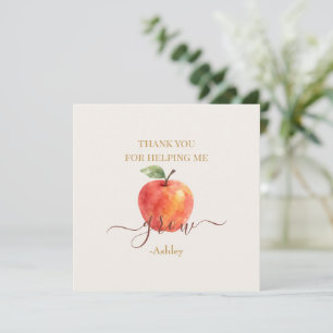 Waterverf Apple Teacher – Dank je wel kaarten