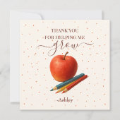 Waterverf Apple Teacher – Dank je wel kaarten (Voorkant)