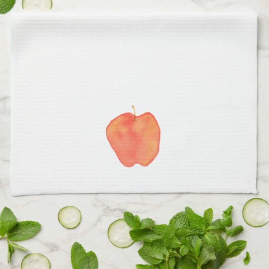 Waterverf Apple Towel Theedoek (Gevouwen)